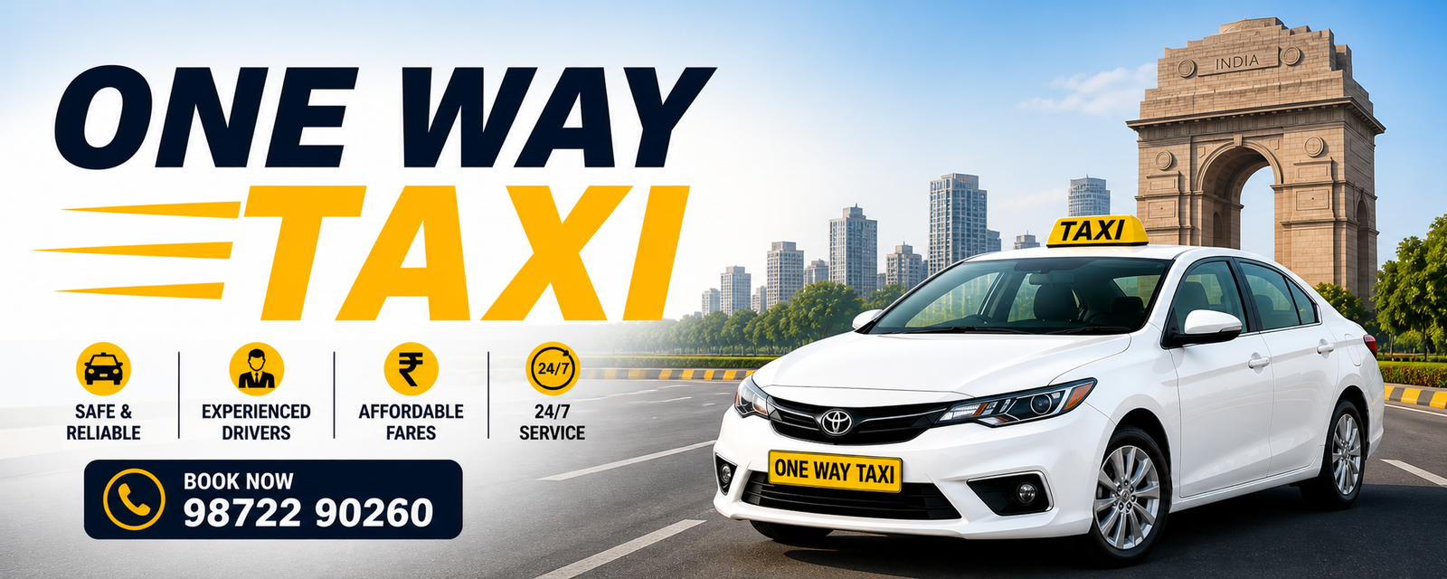 One Way Taxi Punjab Delhi — Affordable Intercity Cab